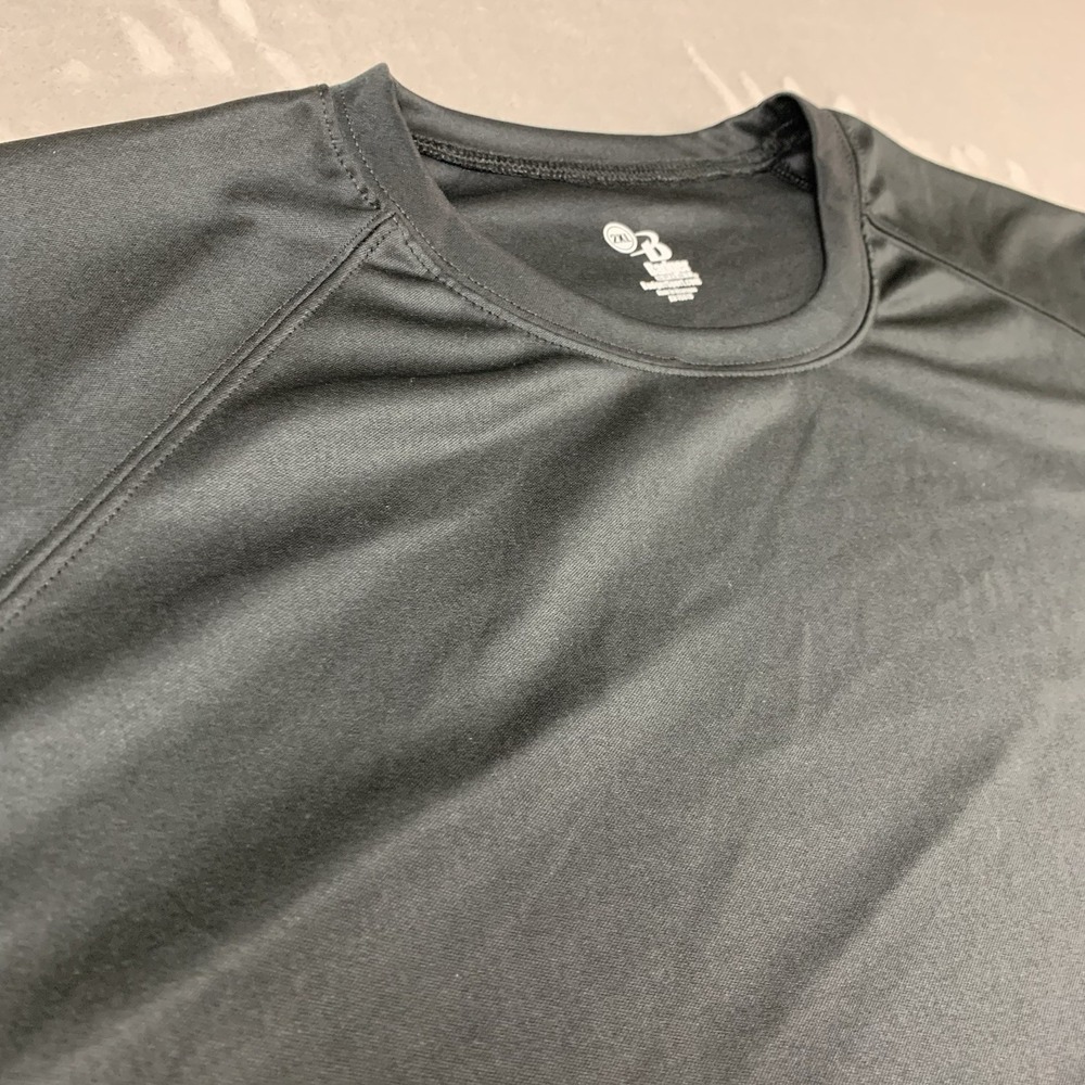 New Badger Sport T Shirt Mens 2XL Black Short Sleeve Sports Athletic Polyester